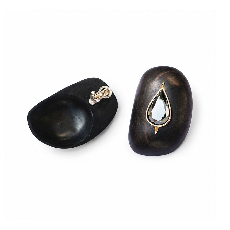 Ebony drop earrings Totem | OR EBRETT GC